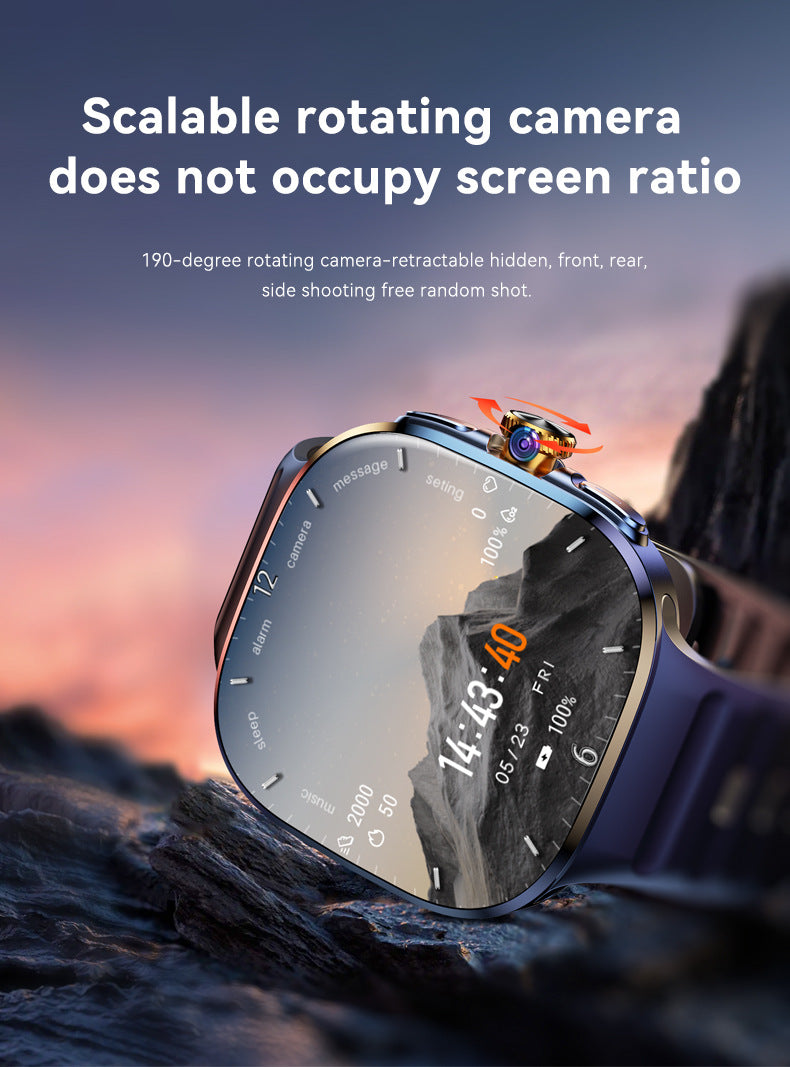 2026 Smart Watch with SIM Card & Camera | Large Screen, Gaming & Streaming